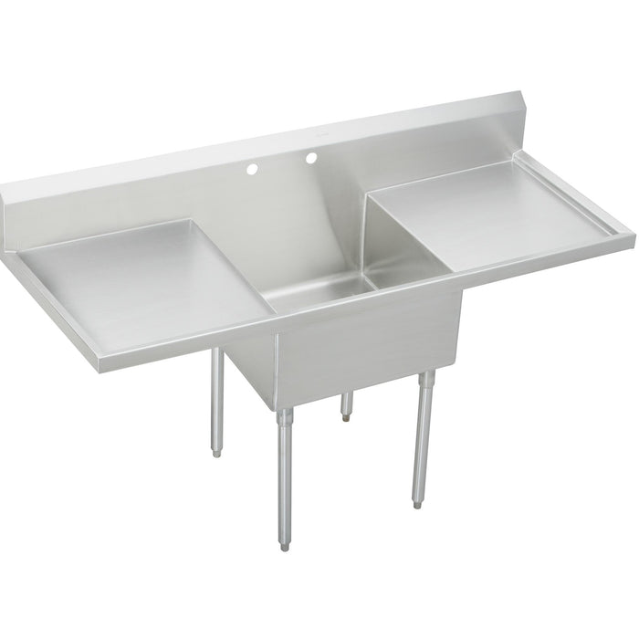 Elkay SS8130LR2 Stainless Steel 2-Hole Single-Bowl Scullery Commercial Sink