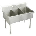 Elkay SS83542 Stainless Steel 2-Hole Triple-Bowl Scullery Commercial Sink