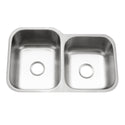 Houzer STE-2300SR-1 Eston 31" Stainless Steel Undermount 60/40 Double Bowl Offset Kitchen Sink