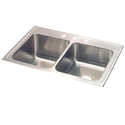 Elkay STLR3322L3 Stainless Steel 3-Hole Double-Bowl Drop-In Kitchen Sink