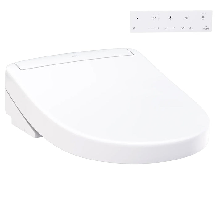 TOTO SW3445#01 Washlet S5 Electronic Bidet Toilet Seat with Water Heating, Round, Cotton White