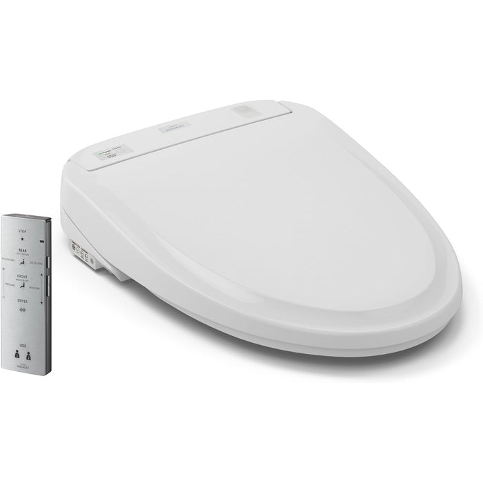 TOTO SW583#01 Washlet S350e Electronic Bidet Toilet Seat With Auto Open And Close - Round, Cotton White