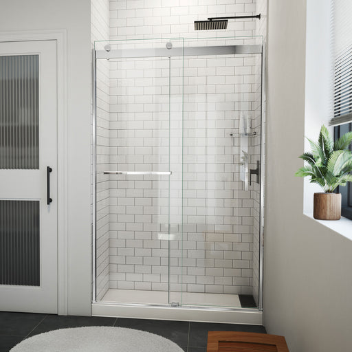 DreamLine SDVH48W760VXX01 Sapphire-V Bypass Shower Door in Chrome, Clear Glass