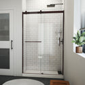 DreamLine SDVH48W760VXX06 Sapphire-V Bypass Shower Door in Oil Rubbed Bronze, Clear Glass