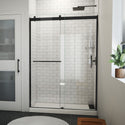 DreamLine SDVH54W760VXX09 Sapphire-V Bypass Shower Door in Satin Black, Clear Glass
