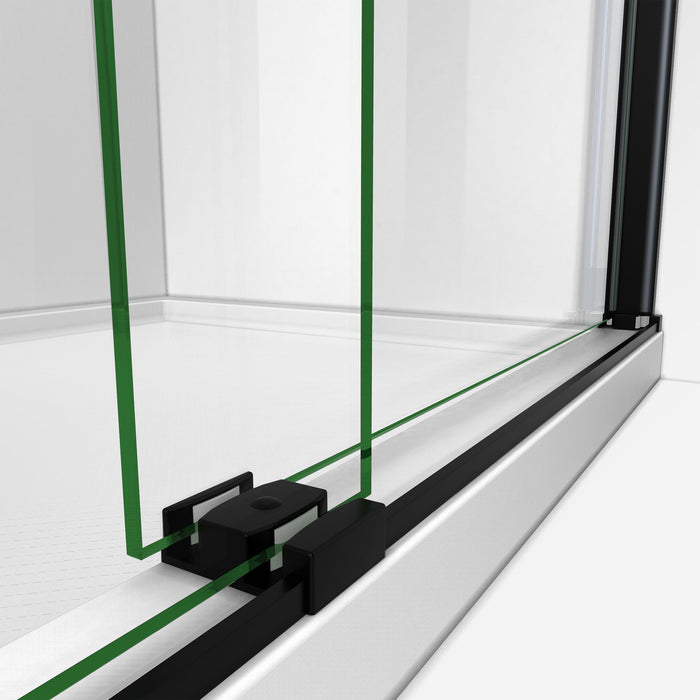 Dreamline SHDR-6360762-09 Sapphire 56-60"W x 76"H Semi-Frameless Bypass Shower Door in Satin Black