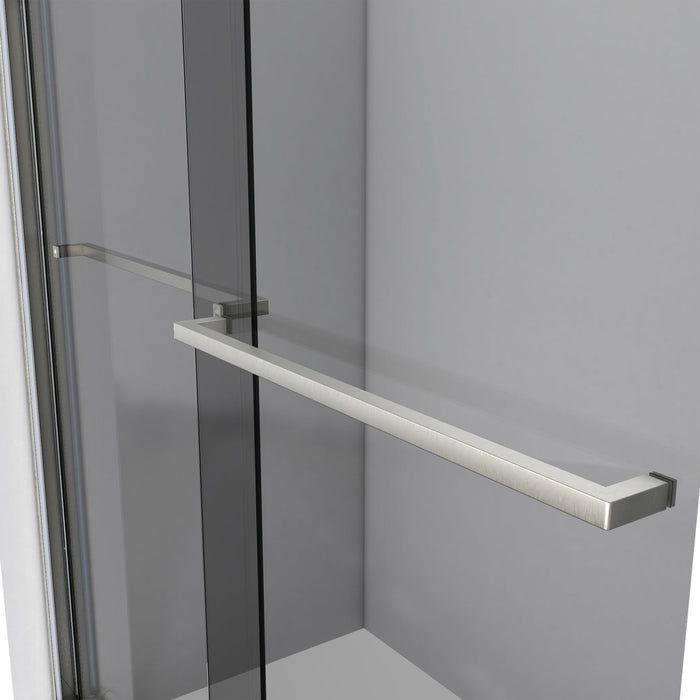 Dreamline SHDR-6348762G04 Sapphire 44-48"W x 76"H Semi-Frameless Bypass Shower Door in Brushed Nickel and Gray Glass