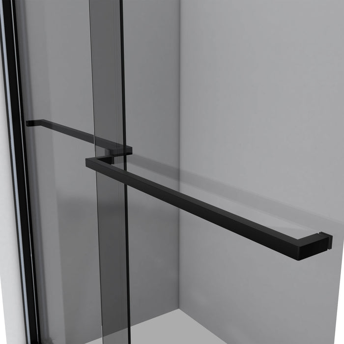 Dreamline SHDR-6360762G09 Sapphire 56-60"W x 76"H Semi-Frameless Bypass Shower Door in Satin Black and Gray Glass
