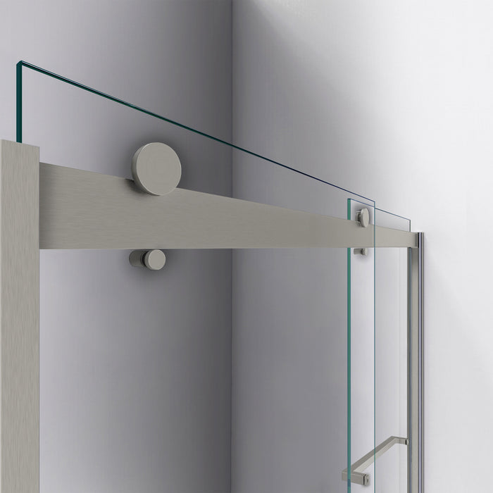 DreamLine SHDR-6360762-04 Sapphire 56-60"W x 76"H Semi-Frameless Bypass Shower Door in Brushed Nickel