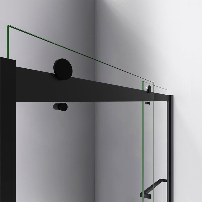 Dreamline SHDR-6348762-09 Sapphire 44-48"W x 76"H Semi-Frameless Bypass Shower Door in Satin Black
