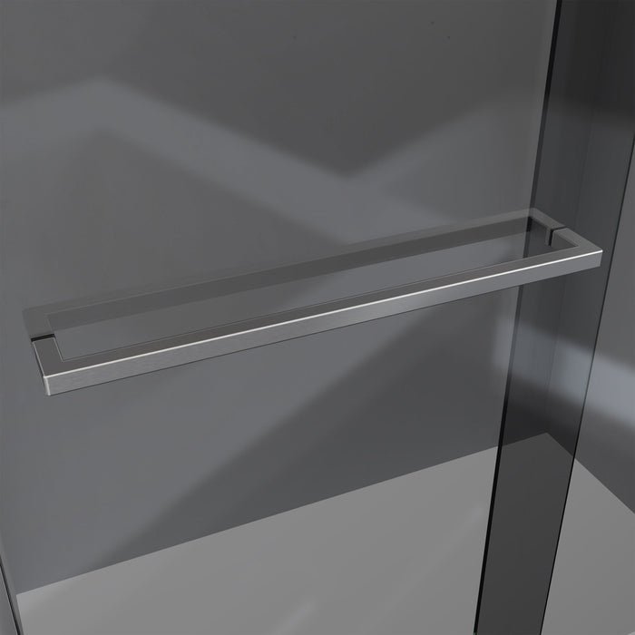 DreamLine TDVH60W620VXG04 Sapphire-V 56 - 60"W x 62"H Bypass Tub Door in Brushed Nickel and Gray Glass