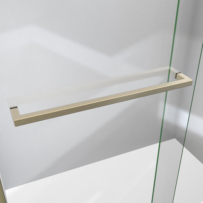 DreamLine SDVH48W760VXX05 Sapphire-V 44 - 48"W x 76"H Bypass Shower Door in Brushed Gold and Clear Glass