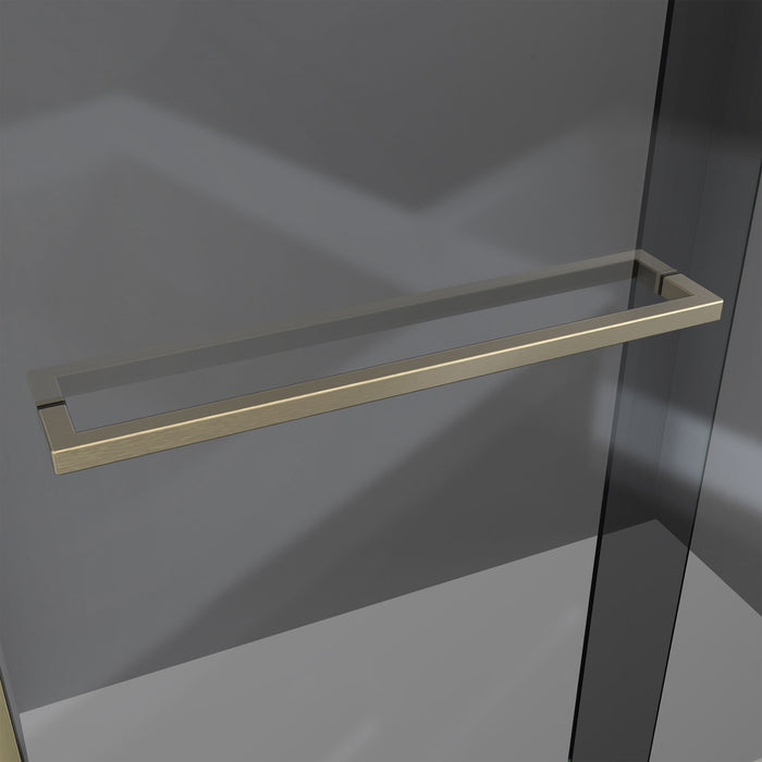 DreamLine SDVH48W760VXG05 Sapphire-V 44 - 48"W x 76"H Bypass Shower Door in Brushed Gold and Gray Glass