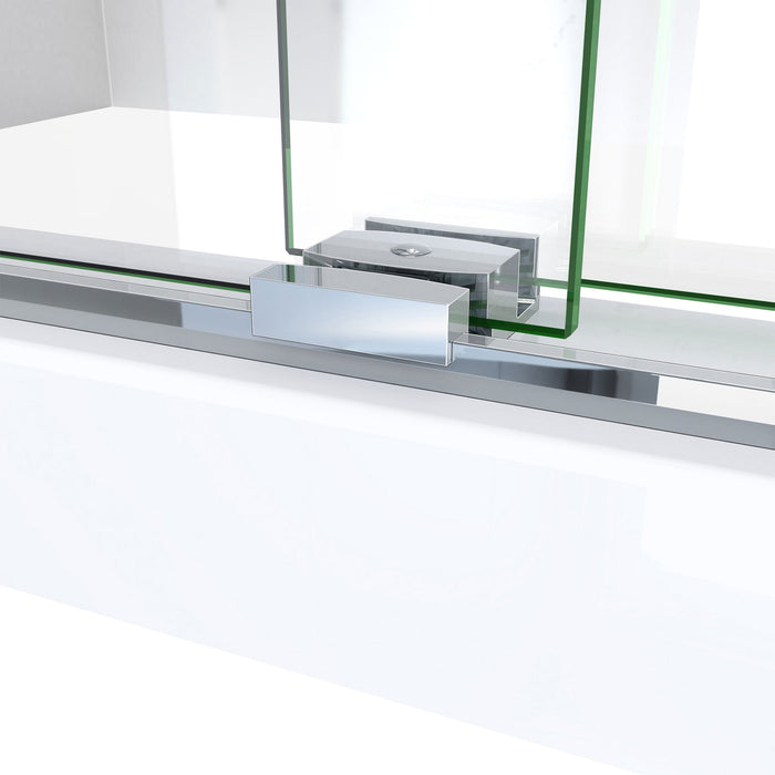 DreamLine SDVH54W760VXX01 Sapphire-V 50 - 54"W x 76"H Bypass Shower Door in Chrome and Clear Glass