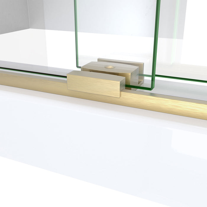 DreamLine SDVH48W760VXX05 Sapphire-V 44 - 48"W x 76"H Bypass Shower Door in Brushed Gold and Clear Glass
