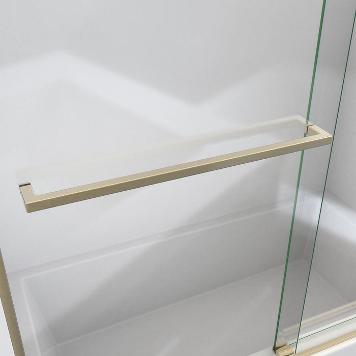 DreamLine TDVH60W620VXX05 Sapphire-V 56 - 60"W x 62"H Bypass Tub Door in Brushed Gold and Clear Glass