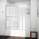 DreamLine TDVH60W620VXX04 Sapphire-V Bypass Tub Door in Brushed Nickel, Clear Glass
