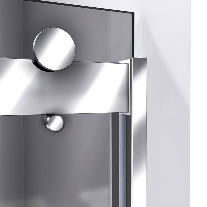 Dreamline SHDR-6348762G01 Sapphire 44-48"W x 76"H Semi-Frameless Bypass Shower Door in Chrome and Gray Glass