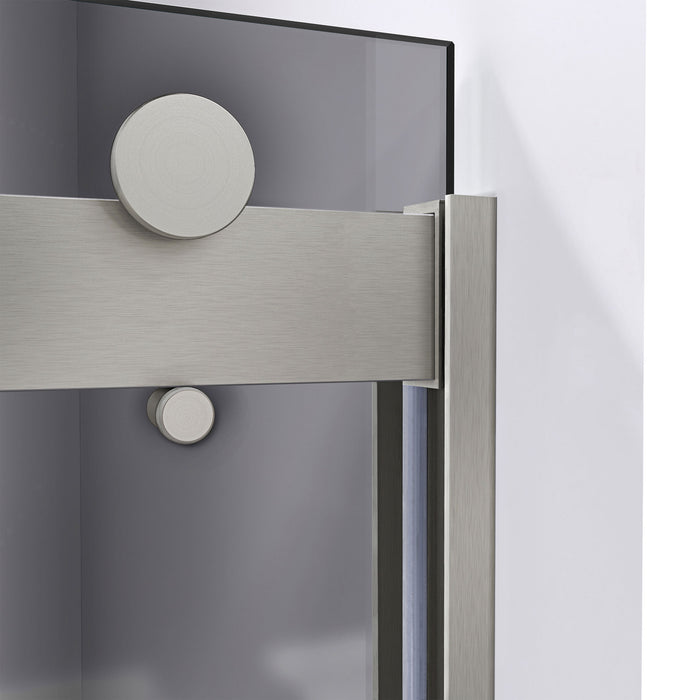 Dreamline SHDR-6348762G04 Sapphire 44-48"W x 76"H Semi-Frameless Bypass Shower Door in Brushed Nickel and Gray Glass