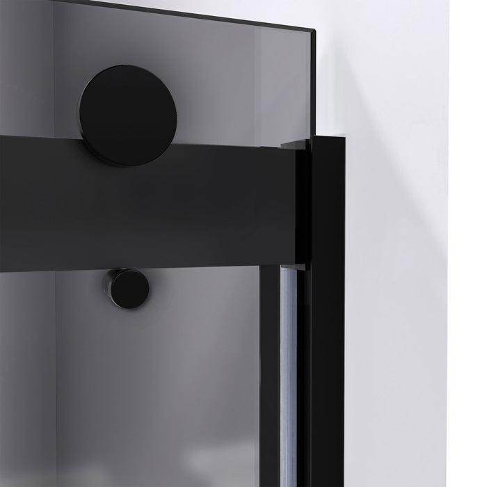 Dreamline SHDR-6360762G09 Sapphire 56-60"W x 76"H Semi-Frameless Bypass Shower Door in Satin Black and Gray Glass