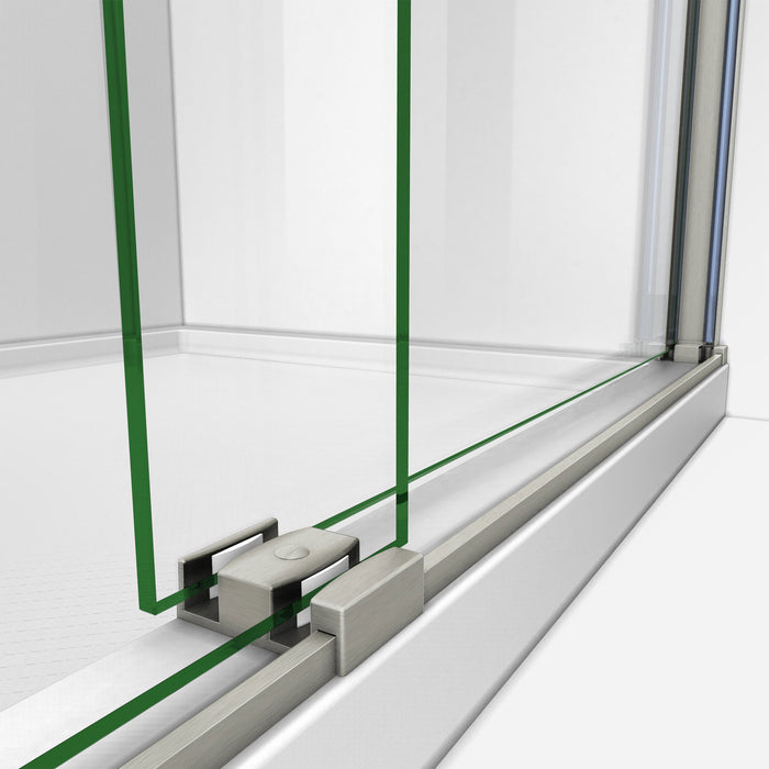 DreamLine SHDR-6348762-04 Sapphire 44-48"W x 76"H Semi-Frameless Bypass Shower Door in Brushed Nickel