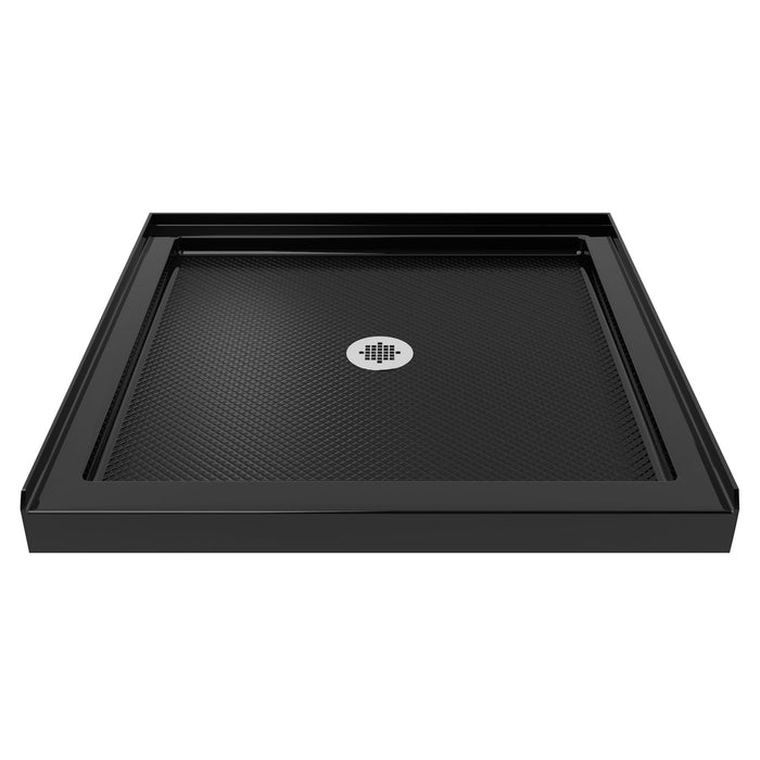 DreamLine DL-6528QC-88-06 Aqua-Q Fold 36" D x 36" W x 74 3/4" H Frameless Bi-Fold Shower Door in Oil Rubbed Bronze with Black Base Kit