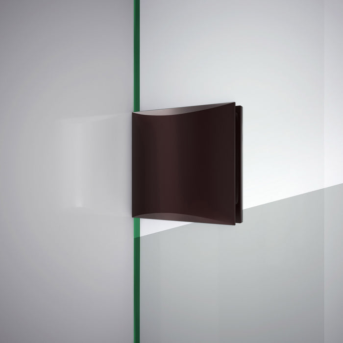 DreamLine DL-6050-06 Prism Lux 36" x 74 3/4" Fully Frameless Neo-Angle Shower Enclosure in Oil Rubbed Bronze with White Base
