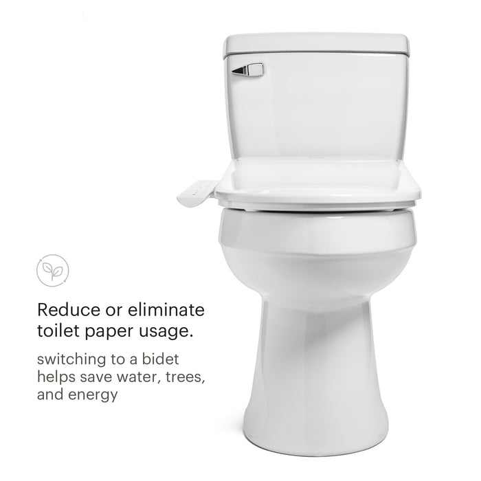 Brondell T22-EW Swash Thinline Luxury Bidet Toilet Seat with Side Arm Control, Elongated White