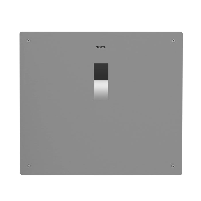 The TOTO TEU2LAR#SS is an EcoPower self-powered concealed urinal flush valve at 0.5 GPF in Stainless Steel (valve only - vacuum breaker not included).