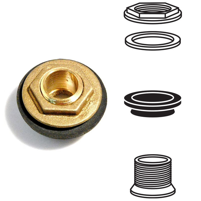 TOTO THU078 3/4" Spud Set for Commercial Washout Urinals