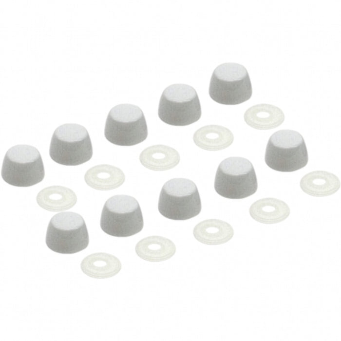 TOTO THU098#01 Bolt Cap Set, Cotton White, 10 Pieces for Drake Toilets