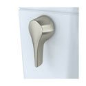 Left-hand trip lever for Drake Transitional tank, brushed nickel.