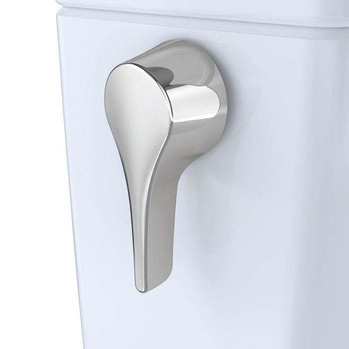 The TOTO THU398#PN-A is a replacement left-hand side trip lever in Polished Nickel for select TOTO toilet tanks.