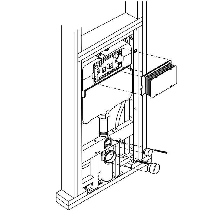 TOTO THU509-A Push Plate Rough-In for WT172, WT173, WT174, WT175 In-Wall Tanks