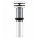 TOTO THU734 drain assembly with white top cover, threaded metal body and black seals