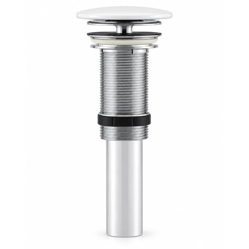 TOTO THU734 drain assembly with white top cover, threaded metal body and black seals