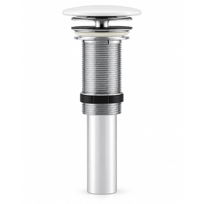 TOTO THU734 drain assembly with white top cover, threaded metal body and black seals