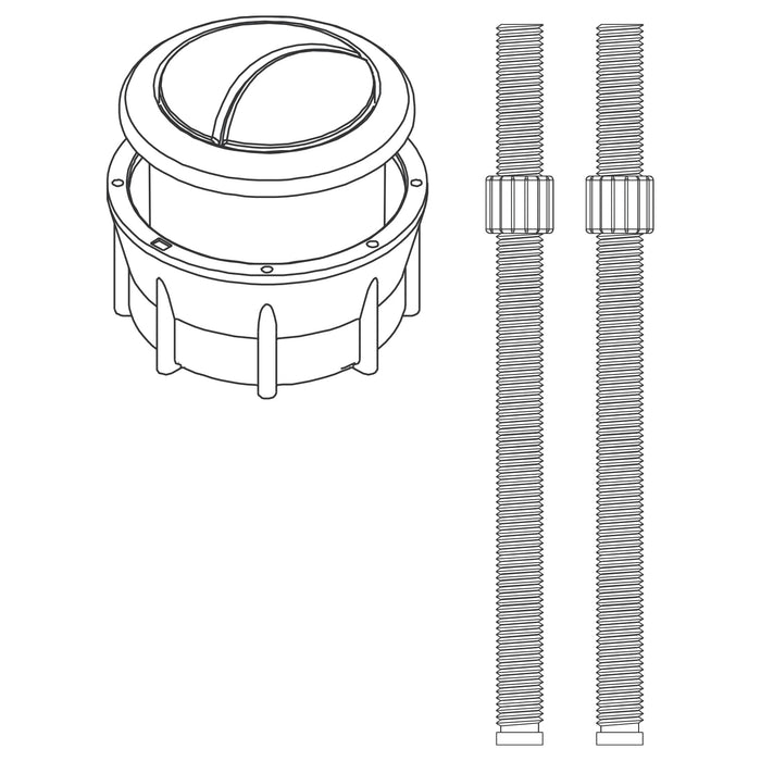TOTO THU842#BN-A Flush Button with Rods for Two-Piece Aquia IV Toilets, Brushed Nickel