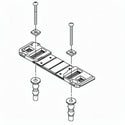 The TOTO THU9850 is a replacement base plate assembly for TOTO WASHLET bidet seats, providing the mounting foundation for the WASHLET seat on the toilet bowl.