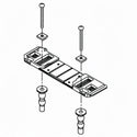 The TOTO THU9865 is a replacement concealed base plate assembly for TOTO WASHLET bidet seats, providing a seamless, hardware-hidden mounting appearance.
