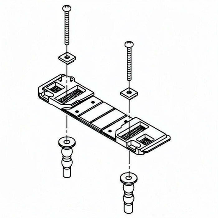 The TOTO THU9865 is a replacement concealed base plate assembly for TOTO WASHLET bidet seats, providing a seamless, hardware-hidden mounting appearance.