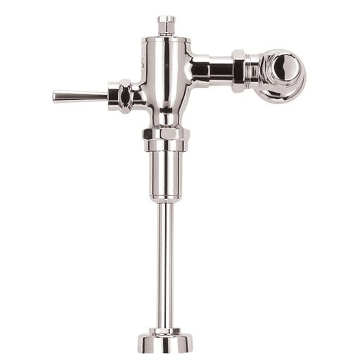 The TOTO TMU1NNC-12 is a manual non-hold open piston-type urinal flushometer at 1.0 GPF with a 3/4" vacuum breaker accessory set in nickel-chrome finish