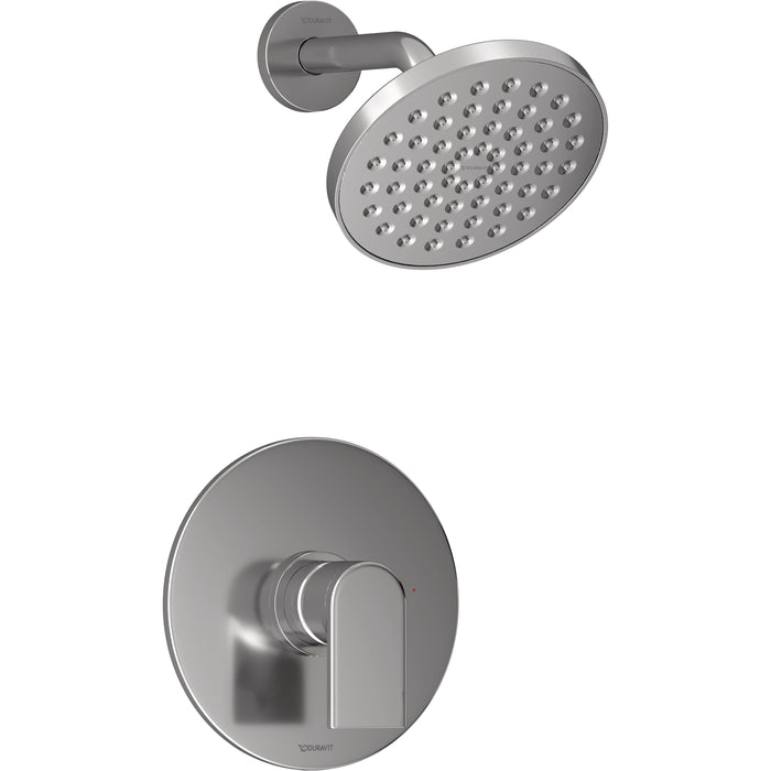 Duravit TU4300000U10 Tulum by Starck Shower Faucet Kit in Chrome, with Pressure Balance Valve