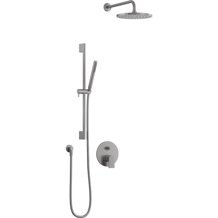 Duravit TU4300001U70 Tulum by Starck Single Handle Shower Faucet Kit in Brushed Nickel, with Pressure Balance Valve