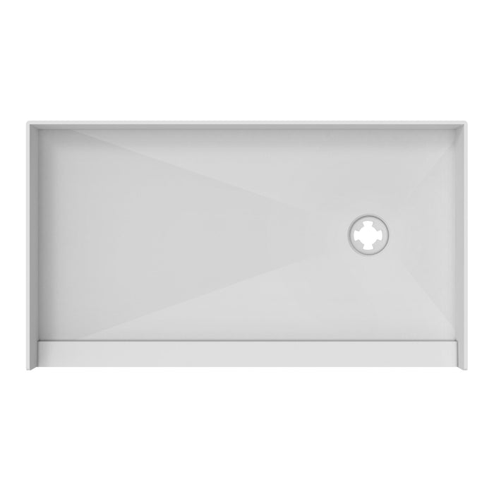 DreamLine DTP-1130602 TilePrime 30"D x 60"W x 3"H Single Threshold Shower Base, Right Drain