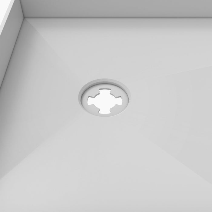 DreamLine DTP-1132602 TilePrime 32"D x 60"W x 3"H Single Threshold Shower Base, Right Drain