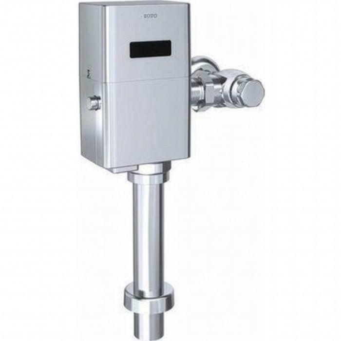 The TOTO TEU1LA22#CP is an EcoPower self-powered concealed urinal flush valve at 0.5 GPF in Polished Chrome
