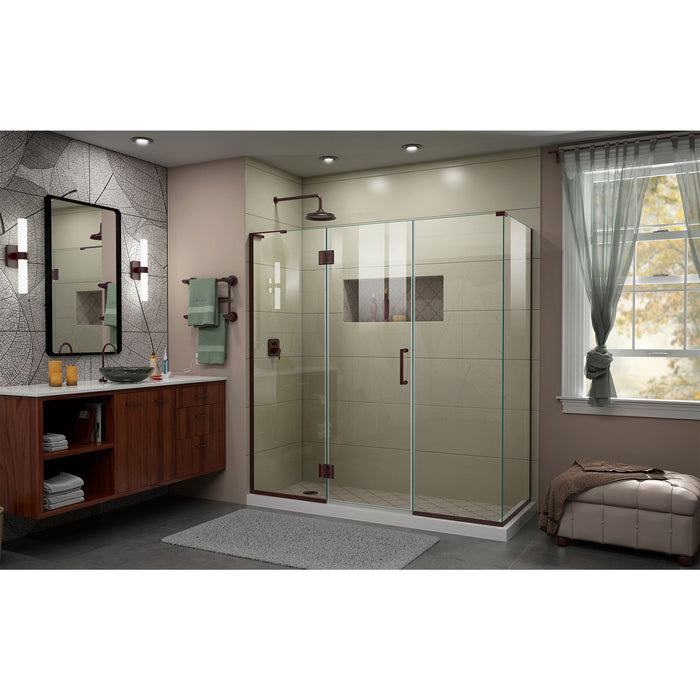 DreamLine E32322530L-06 Unidoor-X 69 1/2"W x 30 3/8"D x 72"H Frameless Hinged Shower Enclosure in Oil Rubbed Bronze