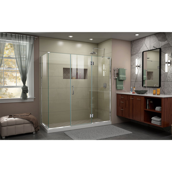 DreamLine E32322530R-01 Unidoor-X 69 1/2"W x 30 3/8"D x 72"H Frameless Hinged Shower Enclosure in Chrome
