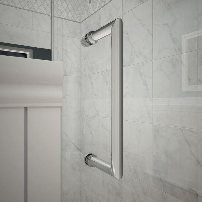 DreamLine D1230672-01 Unidoor-X 35-35 1/2"W x 72"H Frameless Hinged Shower Door in Chrome